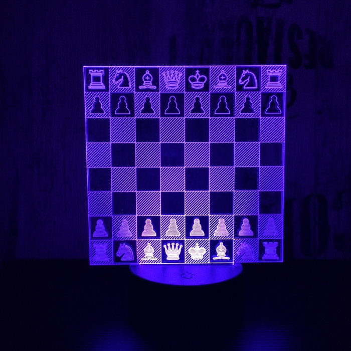 Sakktábla 3D led lámpa