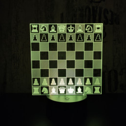 Sakktábla 3D led lámpa