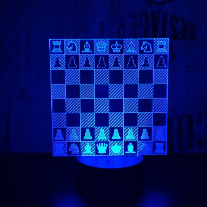 Sakktábla 3D led lámpa