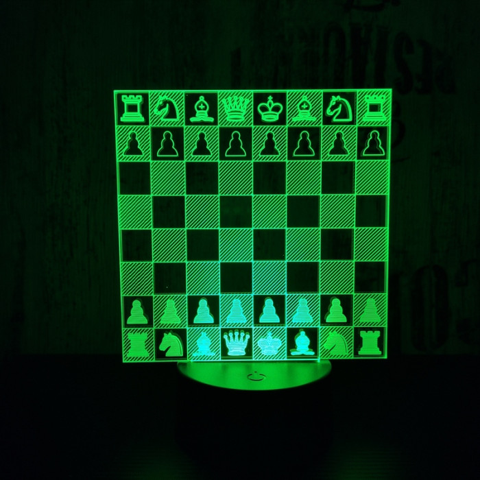 Sakktábla 3D led lámpa