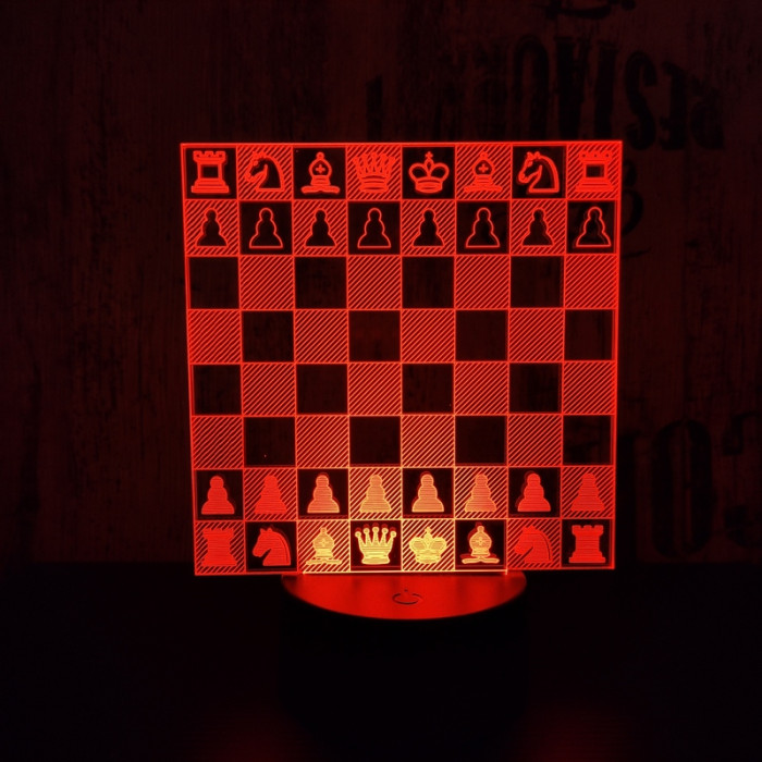 Sakktábla 3D led lámpa