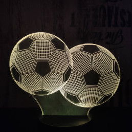 Focilabdák 7 színű 3D led lámpa