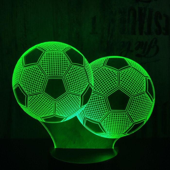 Focilabdák 7 színű 3D led lámpa