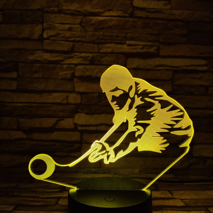 Biliárd 7 színű 3D led lámpa