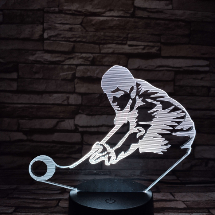 Biliárd 7 színű 3D led lámpa