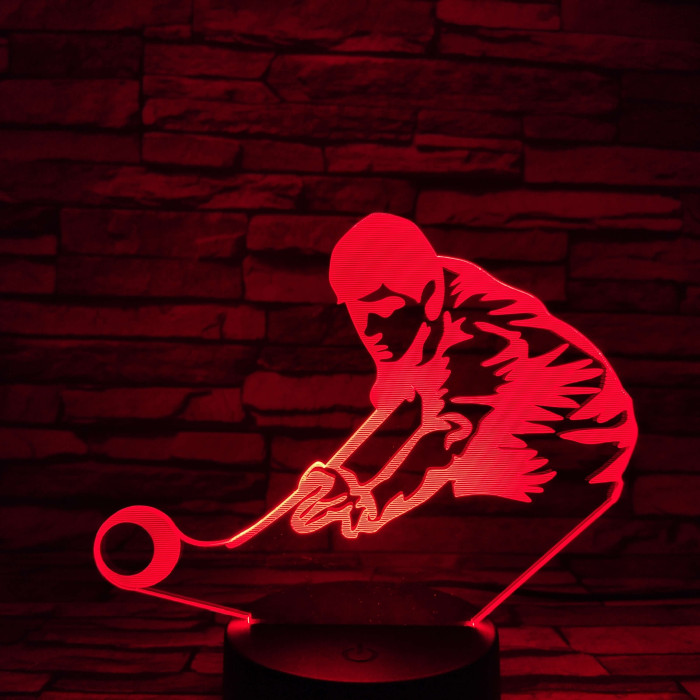 Biliárd 7 színű 3D led lámpa