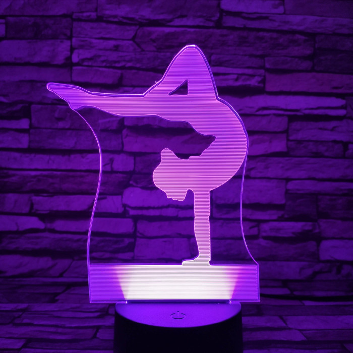 Tornász lány 7 színű 3D led lámpa