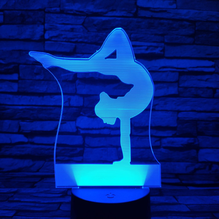 Tornász lány 7 színű 3D led lámpa