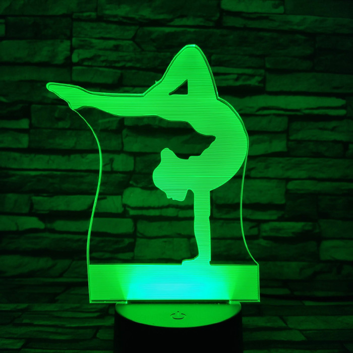 Tornász lány 7 színű 3D led lámpa
