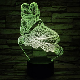 Görkorcsolya 7 színű 3D led lámpa