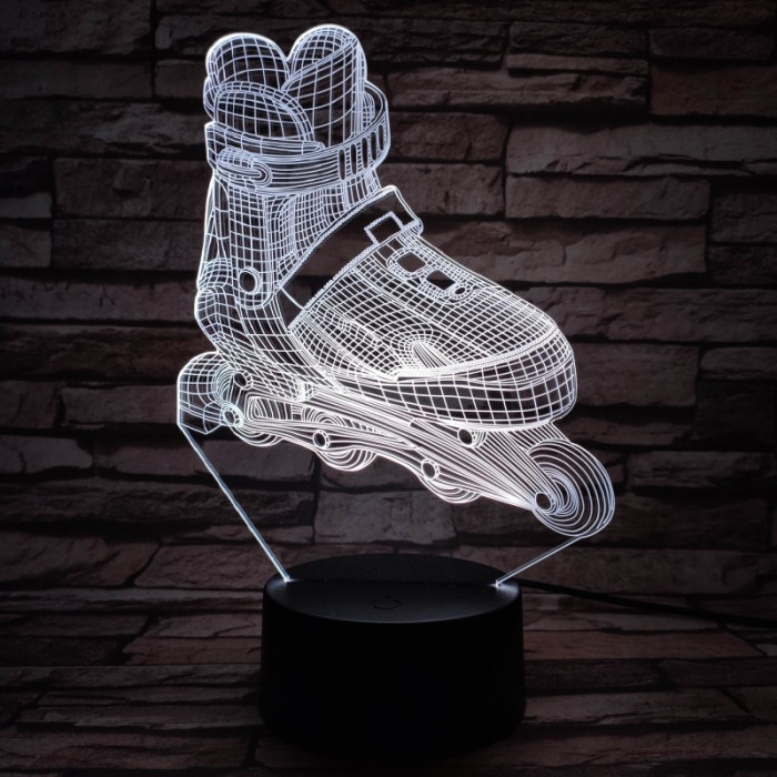 Görkorcsolya 7 színű 3D led lámpa