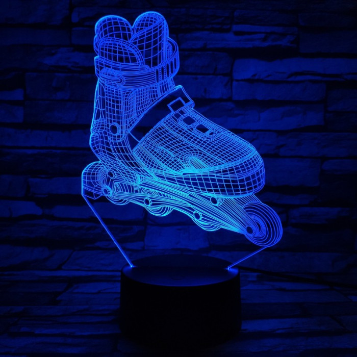 Görkorcsolya 7 színű 3D led lámpa