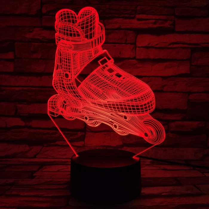 Görkorcsolya 7 színű 3D led lámpa