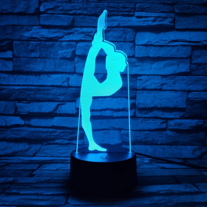 Tornász lány 7 színű 3D led lámpa