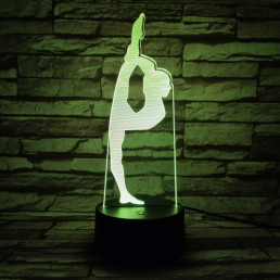 Tornász lány 7 színű 3D led lámpa