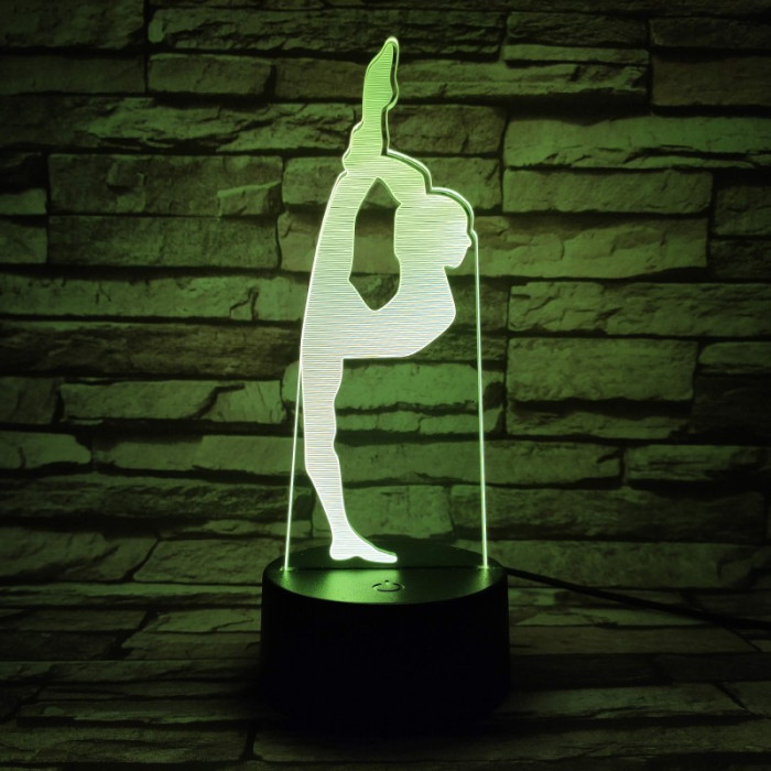 Tornász lány 7 színű 3D led lámpa