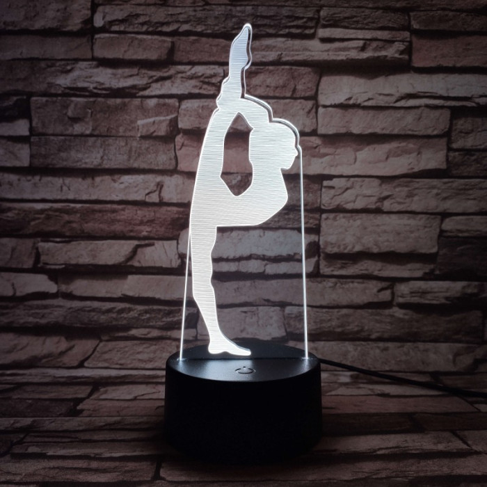 Tornász lány 7 színű 3D led lámpa