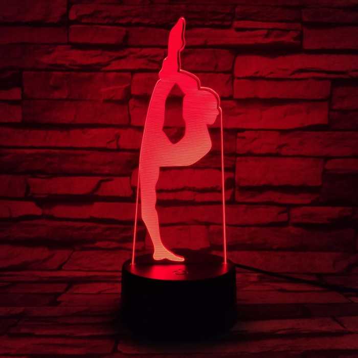 Tornász lány 7 színű 3D led lámpa