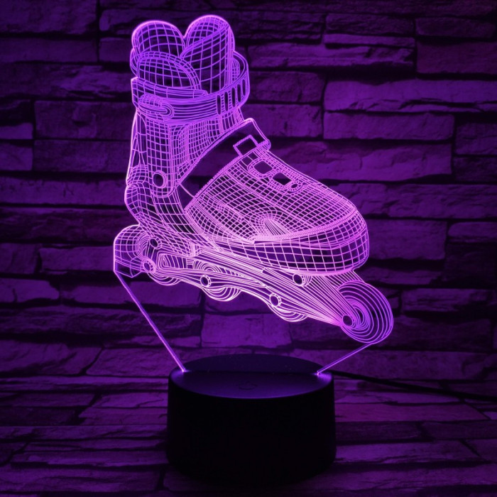 Görkorcsolya 7 színű 3D led lámpa