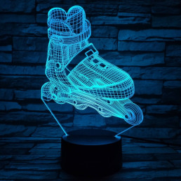 Görkorcsolya 7 színű 3D led lámpa
