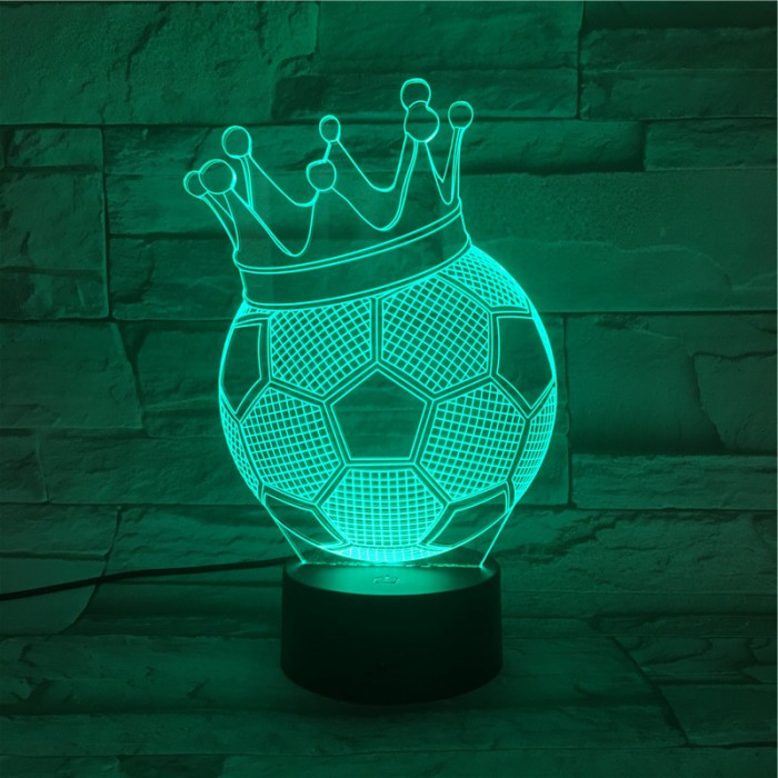 Focikirály 7 színű 3D led lámpa