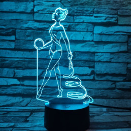 Tornász lány 7 színű 3D led lámpa