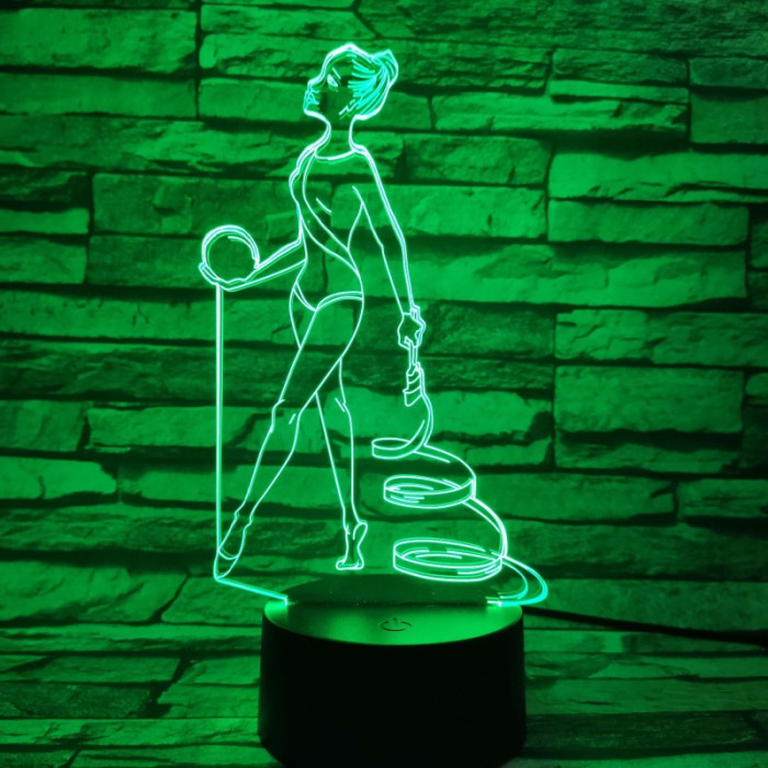 Tornász lány 7 színű 3D led lámpa