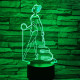 Tornász lány 7 színű 3D led lámpa
