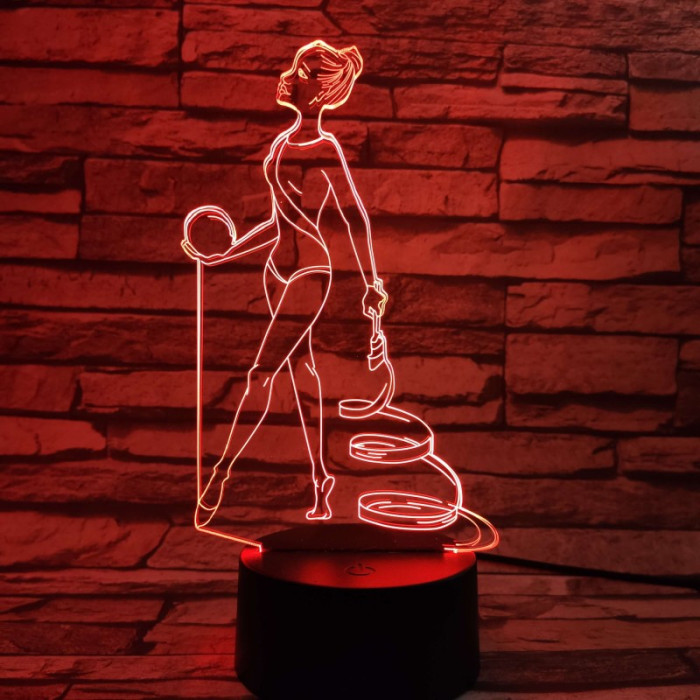 Tornász lány 7 színű 3D led lámpa