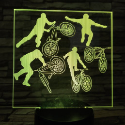 Kerékpár 7 színű 3D led lámpa