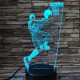 Kosárlabda játékos 7 színű  3D led lámpa