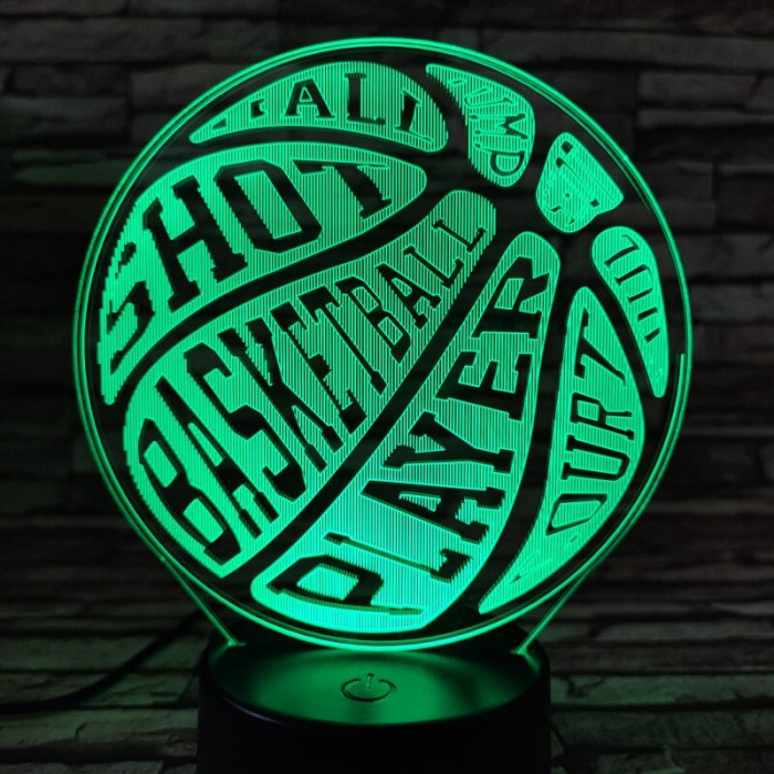 Kosárlabda Játék 7 színű  3D led lámpa