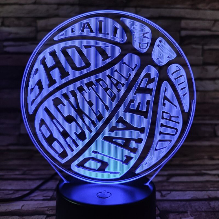 Kosárlabda Játék 7 színű  3D led lámpa