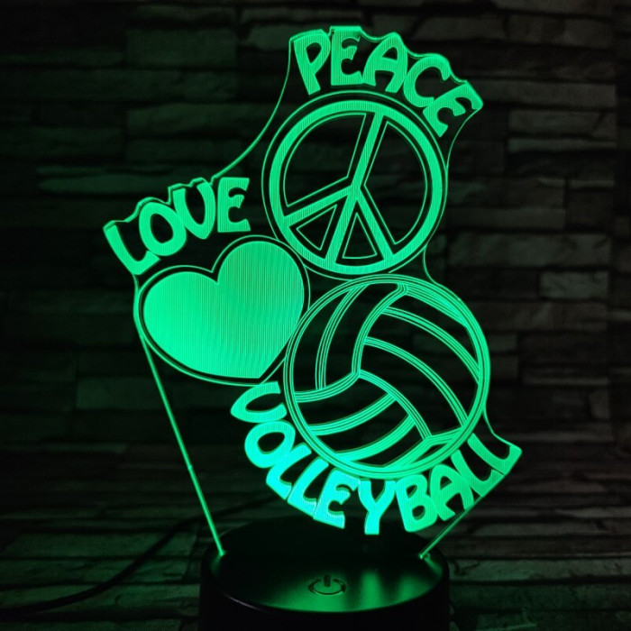 Röplabda szív 3D led lámpa