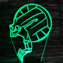 Röplabda lebegtetett nyitás 7 színű 3D led lámpa