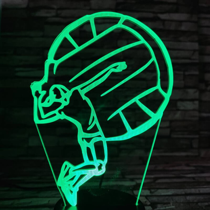 Röplabda lebegtetett nyitás 7 színű 3D led lámpa