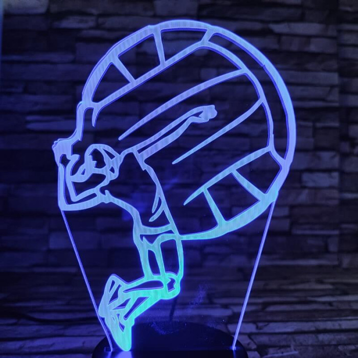 Röplabda lebegtetett nyitás 7 színű 3D led lámpa