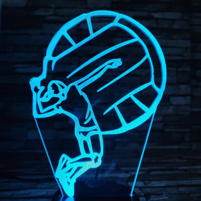 Röplabda lebegtetett nyitás 7 színű 3D led lámpa