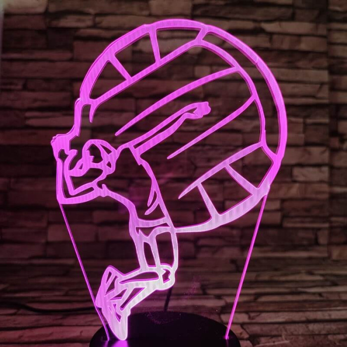 Röplabda lebegtetett nyitás 7 színű 3D led lámpa