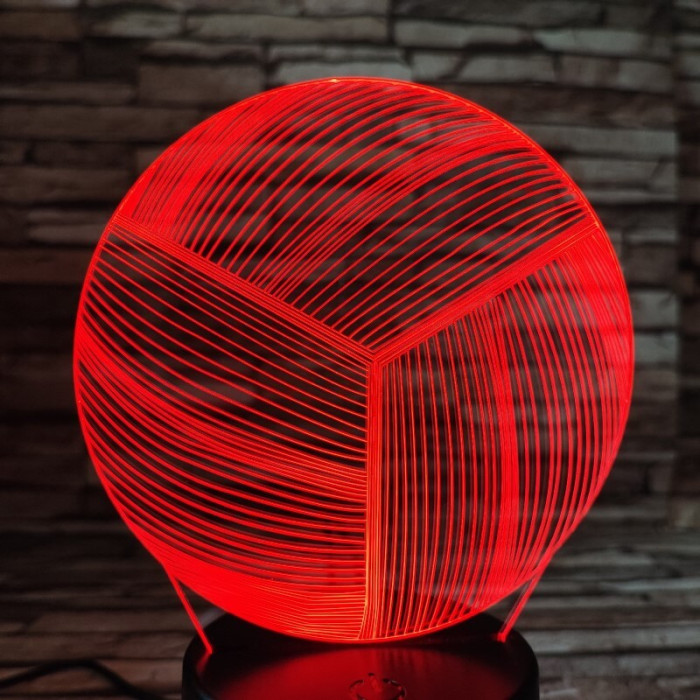 Röplabda 7 színű 3D led lámpa