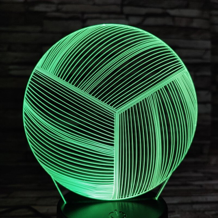 Röplabda 7 színű 3D led lámpa