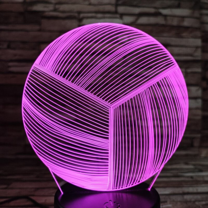 Röplabda 7 színű 3D led lámpa
