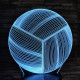 Röplabda 7 színű 3D led lámpa