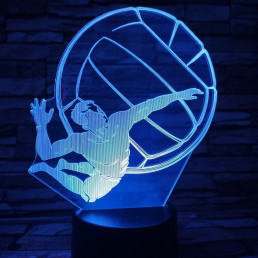 Röplabda szerva 3D led lámpa