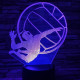 Röplabda szerva 3D led lámpa