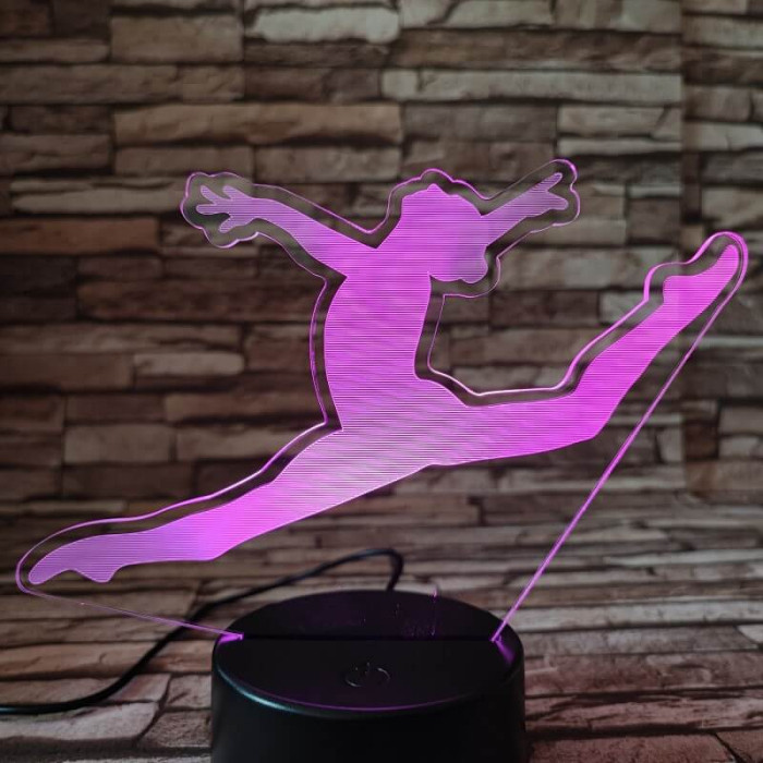 Női torna 7 színű 3D led lámpa