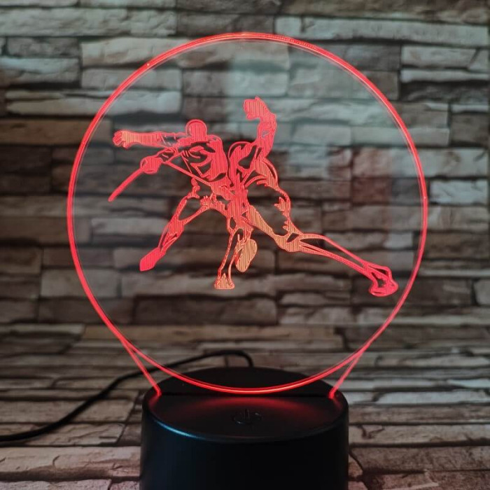 Kardozó-párbajtőr 7 színű  3D led lámpa