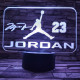 M. Jordan 7 színű  3D led lámpa