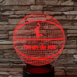 Kosárlabda 4 7 színű  3D led lámpa