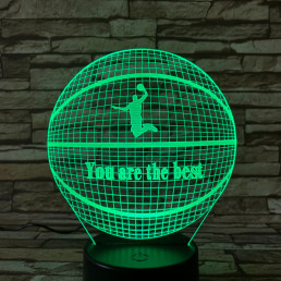 Kosárlabda 4 7 színű  3D led lámpa